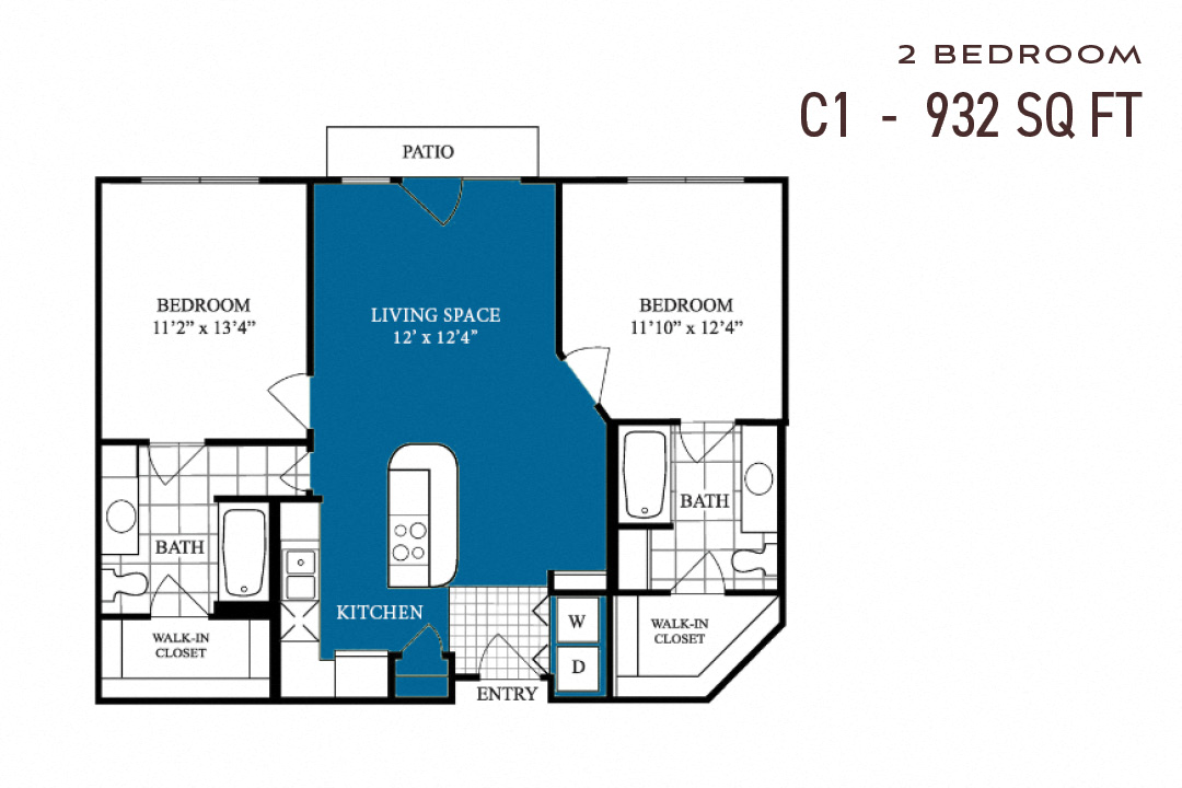 Commons Park West Two Bedroom C1